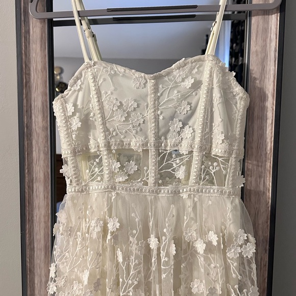 Altar'd State Evangeline floral maxi dress ivory size XS - Picture 6 of 16